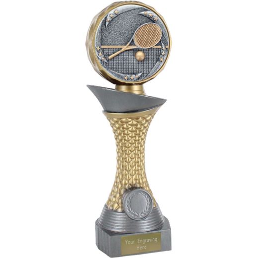 Orbit Tower Tennis Trophy Silver & Gold 23.5cm (9.25")