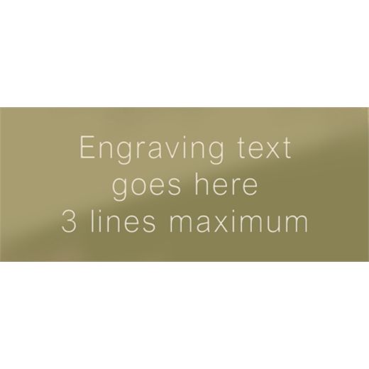 Square Cut Gold Engraving Plate 60mm x 25mm (2 3/8" x 1")