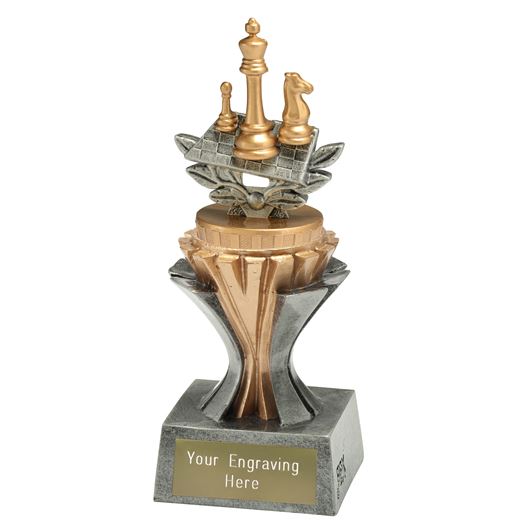 Flexx Chess Trophy Silver and Gold 17cm (6.75")