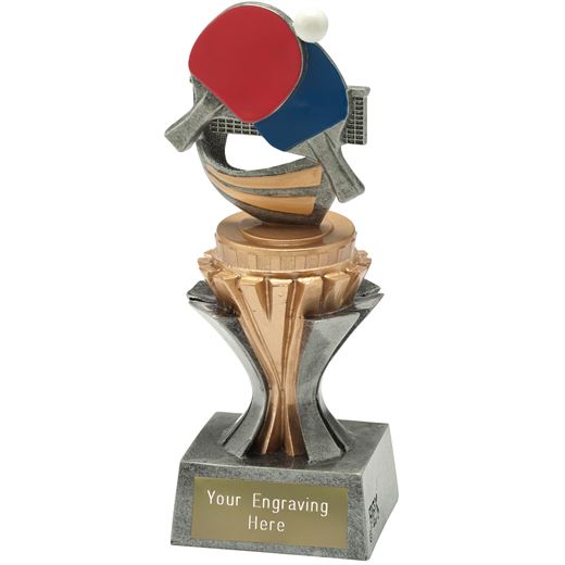 Flexx Table Tennis Trophy Silver and Gold 17cm (6.75")