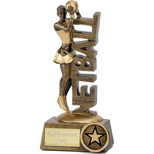 Netball Player & Words Trophy 12.5cm (5")