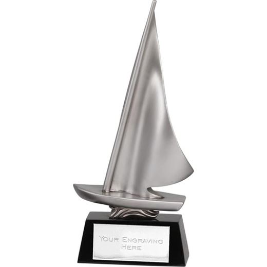 Cast Resin Silver Dinghy Sailing Award 26.5cm (10.5")
