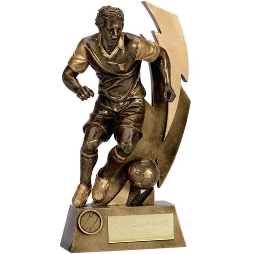 Gold Flash Action Footballer Trophy 14.5cm (5.75")