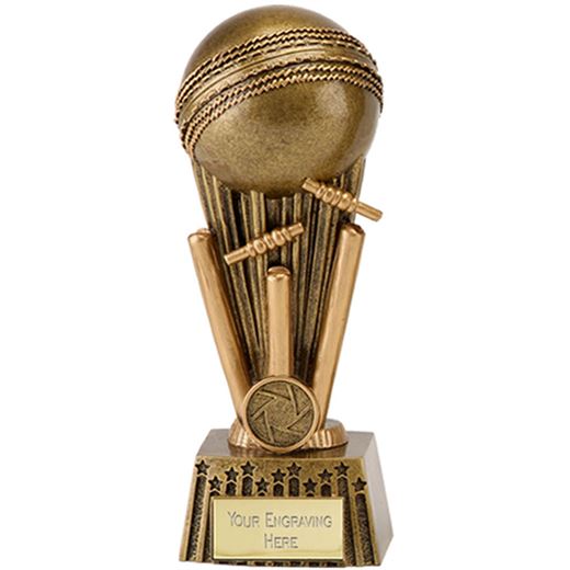 Antique Gold Focus Cricket Ball Trophy 15cm (6")