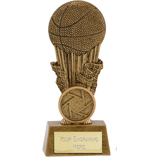 Antique Gold Resin Focus Basketball Trophy 12cm (4.75")