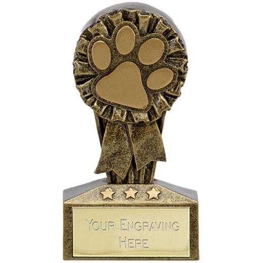 Micro Trophy Dog or Cat Paw Award 7.5cm (3")