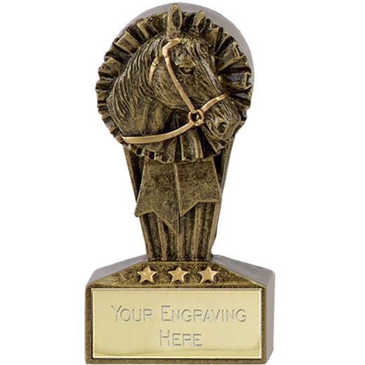 Micro Trophy Horse Rosette Award 7.5cm (3")