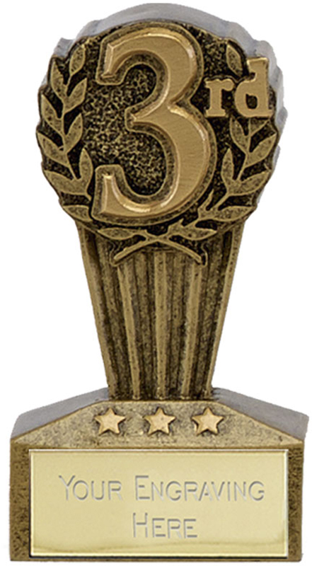Placement 7.5 cm micro Trophy 1st,2nd or 3rd  Free engraving up to 30 Letters 