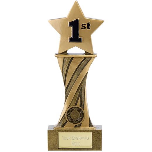 Showcase Antique Gold Resin Star First Award 21.5cm (8.5")