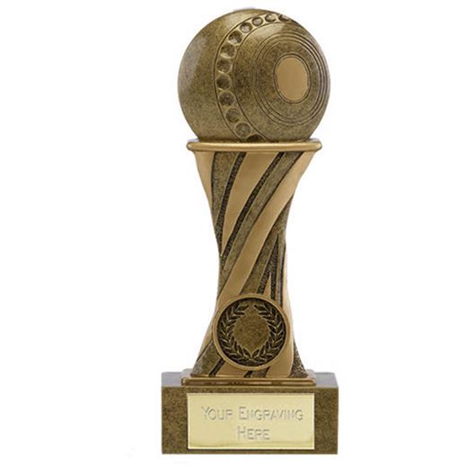 Showcase Antique Gold Resin Lawn Bowls Award 18cm (7")