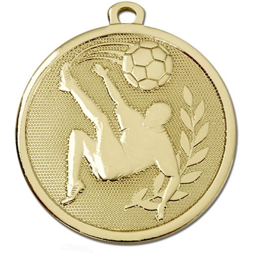Gold Galaxy Football Kick Medal 45mm (1.75")