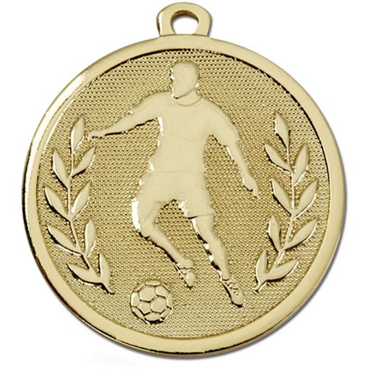 Gold Galaxy Footballer Medal 45mm (1.75")