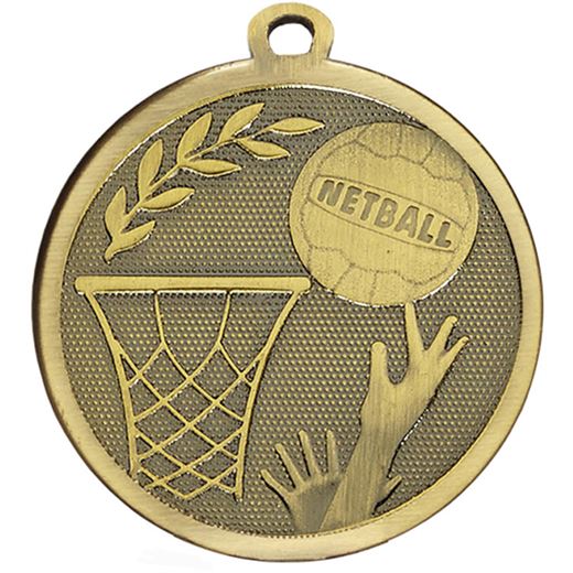 Bronze Galaxy Netball Medal 45mm (1.75")