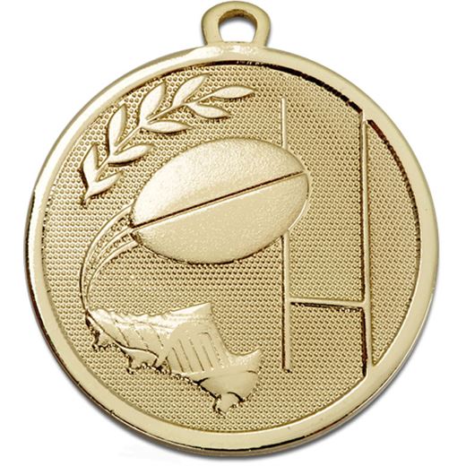 Gold Galaxy Rugby Medal 45mm (1.75")