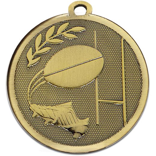 Bronze Galaxy Rugby Medal 45mm (1.75")