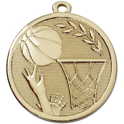 Gold Galaxy Basketball Medal 45mm (1.75")