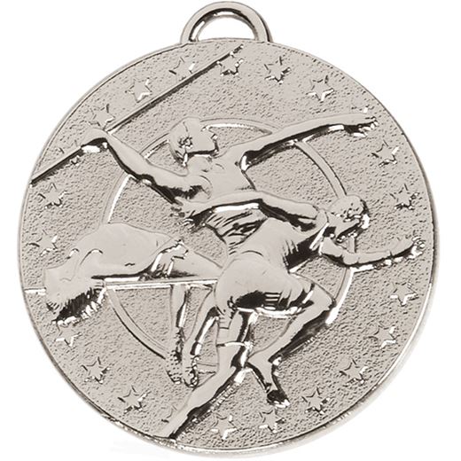 Silver Target Track & Field Medal 50mm (2")