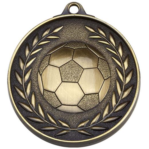 Antique Gold Eternity Football Medal 50mm (2")