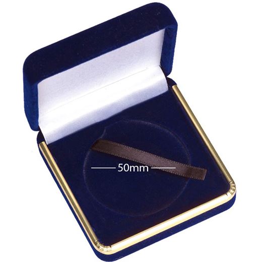 Luxury Medal Presentation Case with Gold Trim 50mm