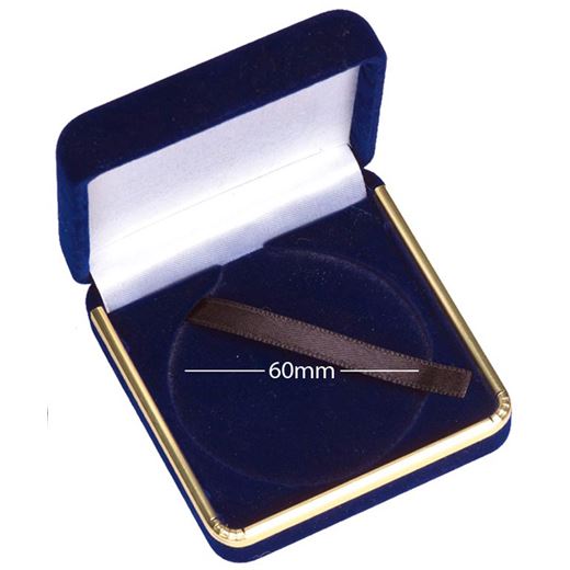 Luxury Medal Presentation Case with Gold Trim 60mm