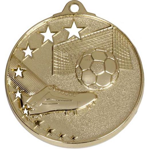 Gold Football Boot and Stars Medal 52mm (2")
