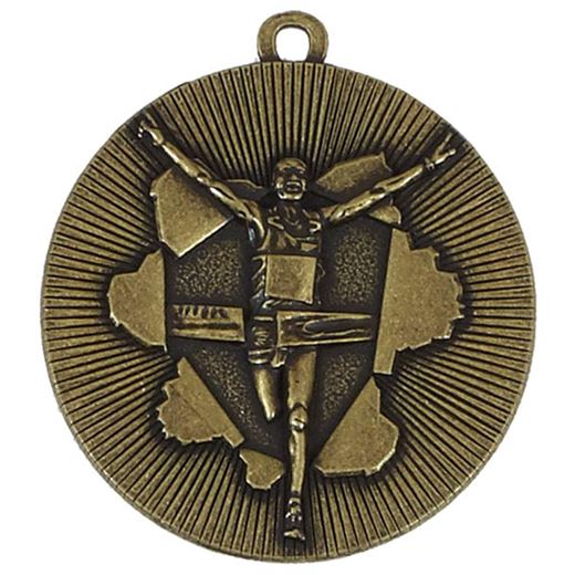 Gold X-Plode Running Medal 50mm (2")