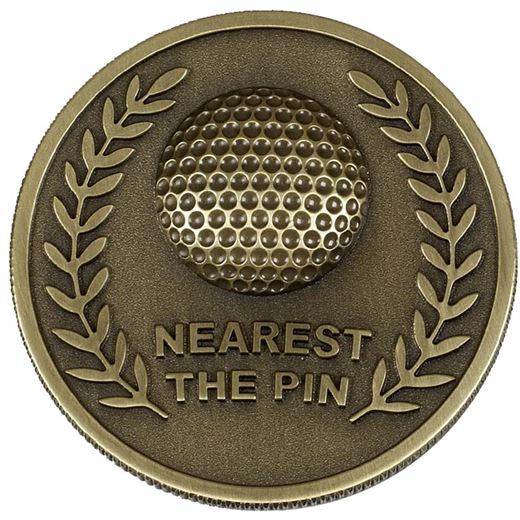 Gold Prestige Nearest The Pin Golf Medal 60mm
