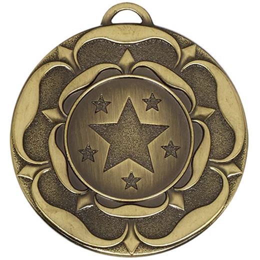 Bronze Star Tudor Rose Medal 50mm (2")