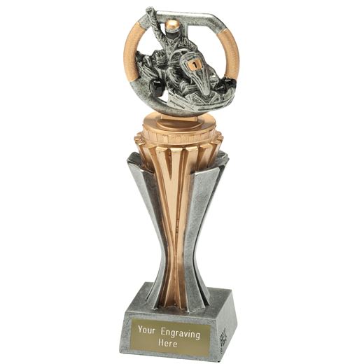 Flexx Karting Trophy Silver and Gold 21.5cm (8.5")