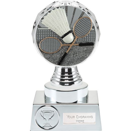 Badminton Trophy Silver Hemisphere 15cm (6")