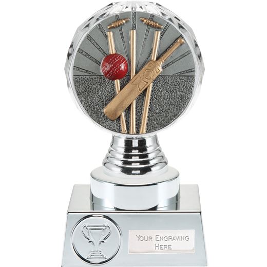 Cricket Trophy Silver Hemisphere 15cm (6")