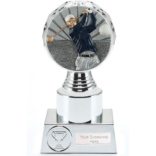 Golf Trophy Silver Hemisphere 16.5cm (6.5")