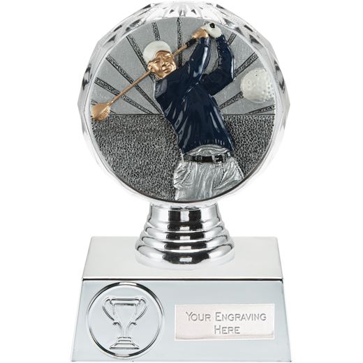 Golf Trophy Silver Hemisphere 13.5cm (5.25")