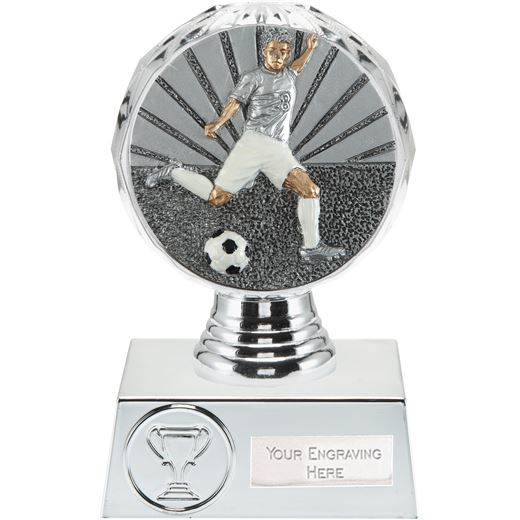 Footballer Trophy Silver Hemisphere 13.5cm (5.25")