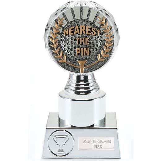 Nearest the Pin Golf Trophy Silver Hemisphere 16.5cm (6.5")