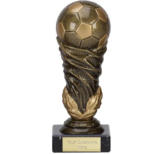 Antique Gold Spiral Leaf Football Trophy 12.5cm (5")