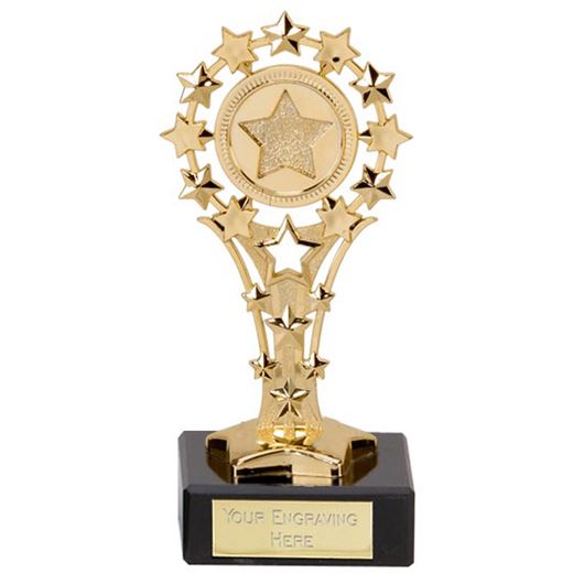 Gold All Star Trophy on Marble Base 13.5cm (5.25")