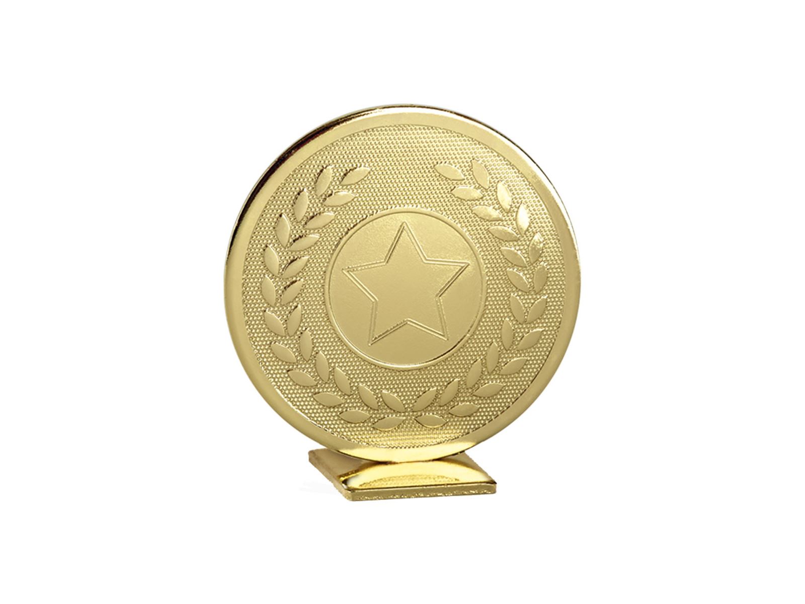 Gold Global Star & Laurel Leaf Self Standing Award 6cm (2.25")