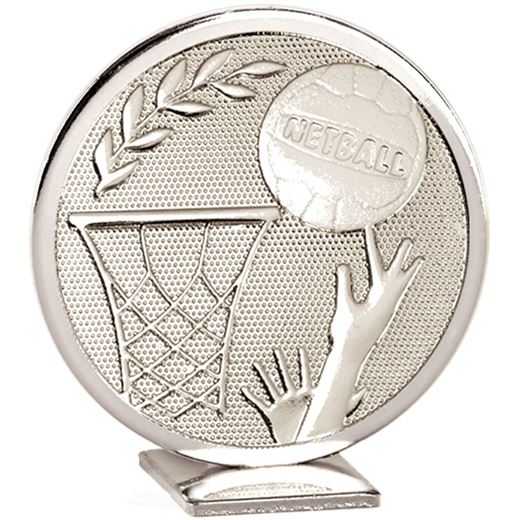 Silver Global Netball Self Standing Award 60mm (2.25")
