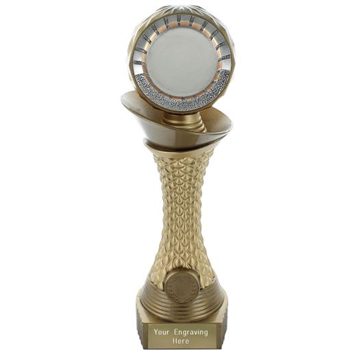 Multi Award Trophy 50mm Heavyweight Hemisphere Tower Gold & Bronze 23.5cm (9.25")