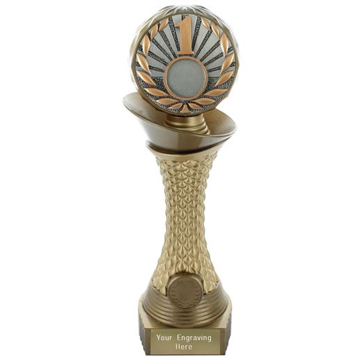 1st Place Trophy Heavyweight Hemisphere Tower Gold & Bronze 25cm (10")