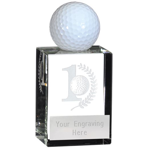 Hole in One Glass Crystal Golf Ball Holder 7.5cm (3")