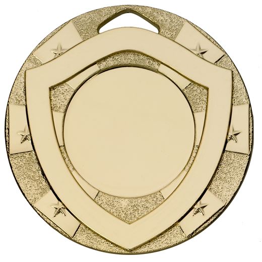 Gold Mini Shield Medal 50mm (2")