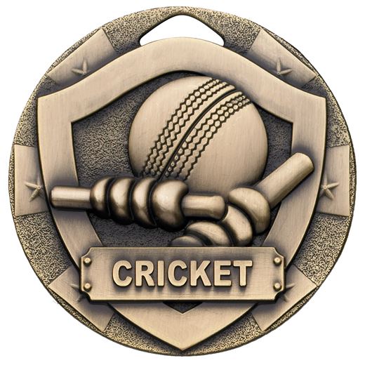 Bronze Mini Shield Cricket Medal 50mm (2")