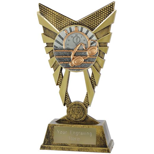 Valiant Swimming Trophy Gold 23cm (9")