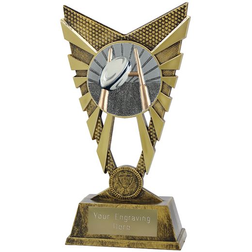 Valiant Rugby Trophy Gold 23cm (9")