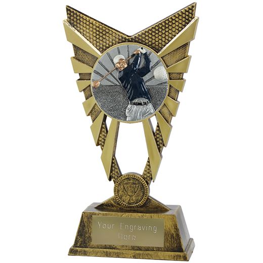 Valiant Golf Trophy Gold 23cm (9")