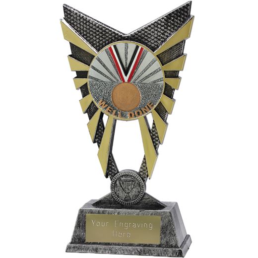 Valiant Well Done Trophy Silver 23cm (9")