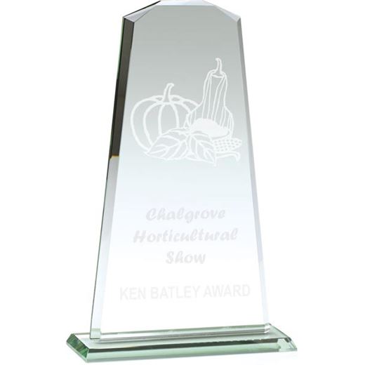 Towering Flair Jade Glass Award 23cm (9")
