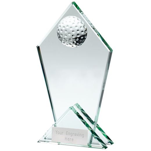 Vertex Golf Glass Trophy 17cm (6.75")